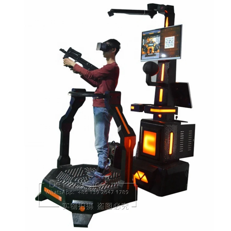 

Adults Love Play Indoor Amusement Device Interactive Game Machine 1 Player VR Walker Treadmill 9D VR Shooting Simulator Games