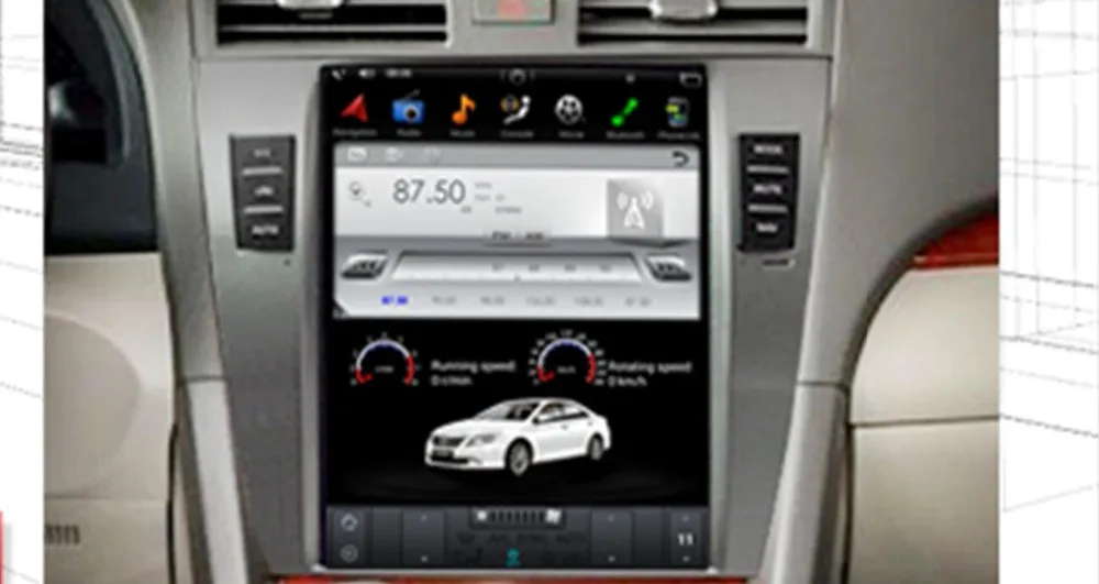 Cheap Vertical 10.4 inch Tesla Vertical Screen Android 7.1 Quad Core Car Multimedia DVD Player Stereo Radio For Toyota Camry 2007-2011 1