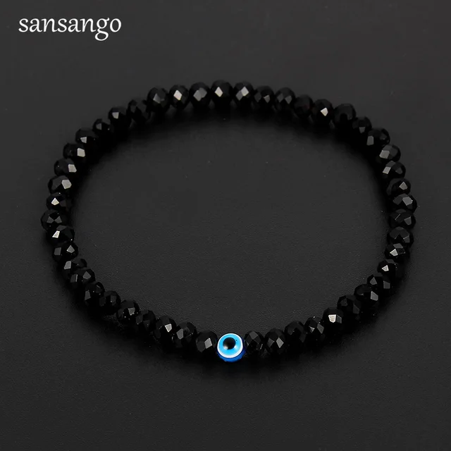 New Arrived Colorful Faceted Crystal Acrylic Blue Eyes Beaded Bracelets