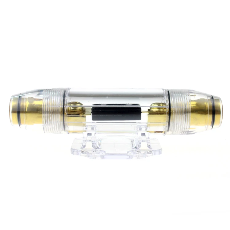 

1pcs Car Audio Refit Fuse Holder 1 In 1 Out Transparent Fuse Power Cable Host Amplifier Subwoofer Accessories for Auto Amplifier