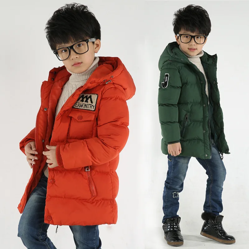 Новая детская одежда хлопковая куртка для мальчиков теплое плотное зимнее пальто для мальчиков детская зимняя куртка с хлопковой подкладкой и капюшоном