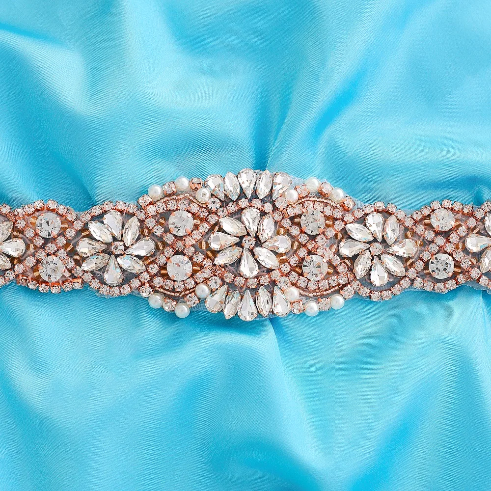 Стразы свадебный пояс Кушак кристалл алмаза пояс невесты для свадьбы платье Свадебные украшения J155RG