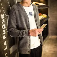 Весна Для мужчин свитер Повседневное кардиган с длинными рукавами свитер тянуть Homme