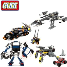 GUDI Star Wars Phantom Fighter Alien Space Star wars Building Blocks Bricks Model DIY Educational Bricks Toys for Children Gifts 2020pcs alien building blocks diy bricks toy