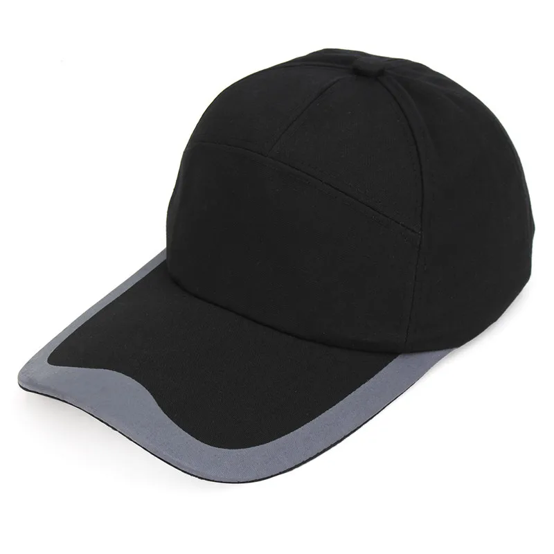 Safurance хлопок Bump cap защитный шлем жесткая шляпа защита головы механик Tech бейсбольный стиль для наружных работников двери - Цвет: Черный
