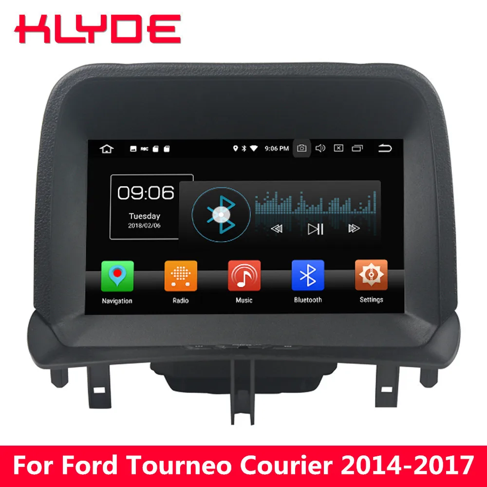 

KLYDE 8" 4G Android 8.0 Octa Core 4GB RAM 32GB ROM Car DVD Player Radio GPS Glonass For Ford Tourneo Courier 2014 2015 2016 2017