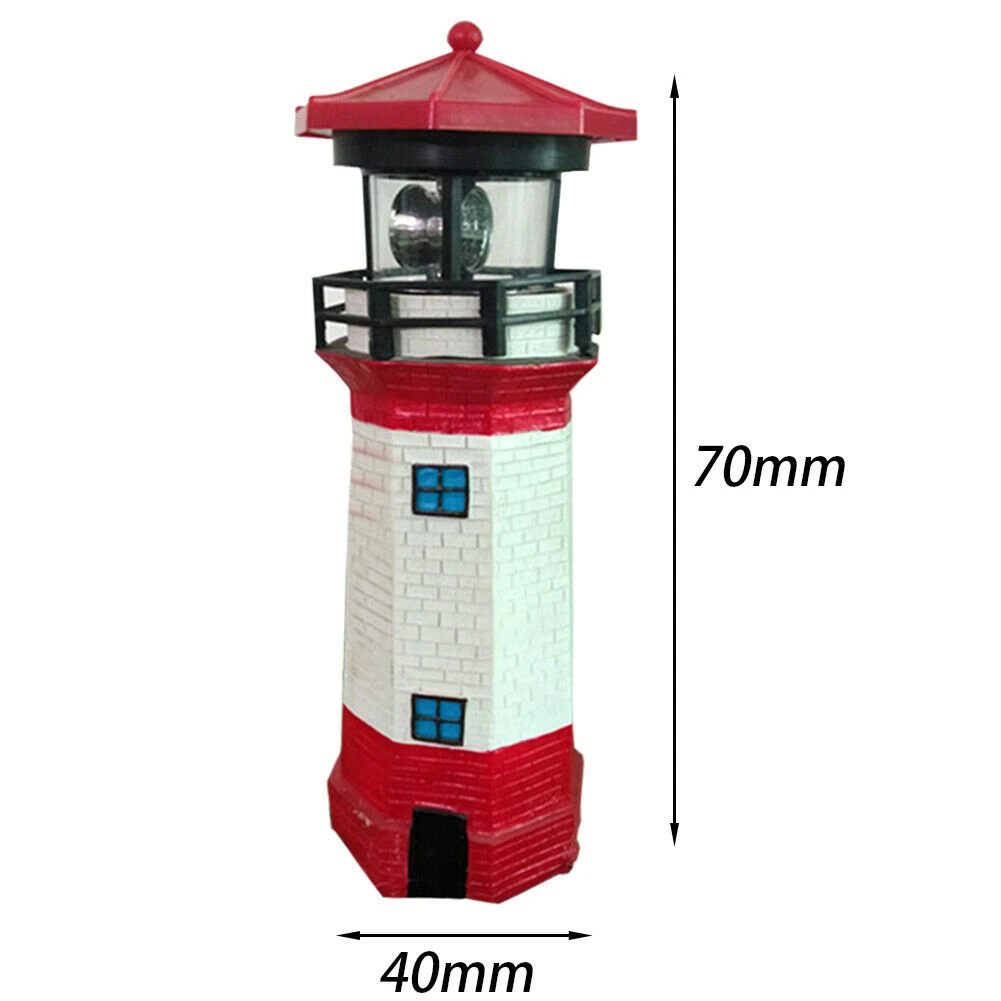 Большой солнечный маяк вращающийся светодиодный светильник садовый орнамент патио Маяк башня свет