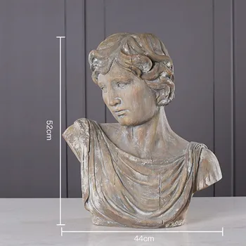 

David Bust Statue Michelangelo Buonarroti Resin Craftwork TV Cabinet Soft Furnishings Living Room Decoration Gift 52cm L2131