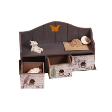 Косметическая хранения ящик деревянный ящик отделение Логические Secret Wood ящик стола организатор шкатулка для друзей подарок