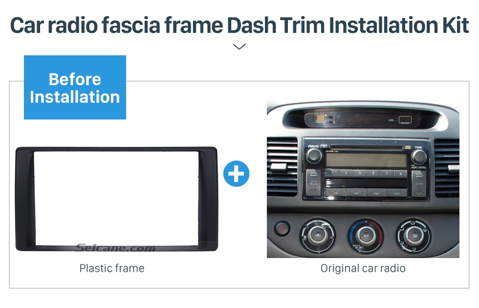 Seicane черный 2Din автомобиля радио фасции рамка Indash панель ободок для Toyota Camry(Американская версия) 2002 2003 2004 2005 2006