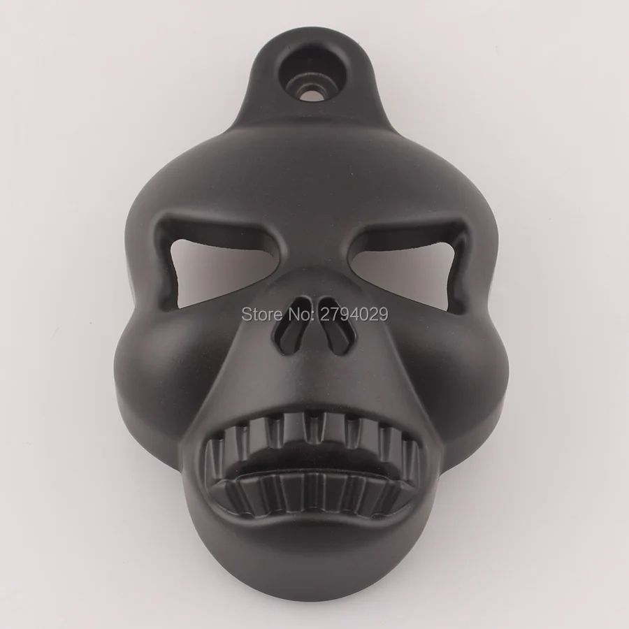 Black Skull Horn Cover Fits for Harley Davidson Softail Dyna Electra