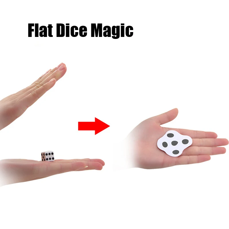 

2019 New Arrival Flat Dice Mini Magicians Props fun Toy Gift Street Magic Easy Magic Close-up Dice Magic Tricks Easy To Learn