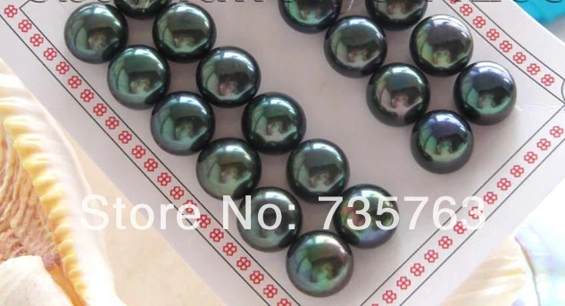 

xiuli 00034 Wholesale 12pairs Natural 14mm Black Pearl Earrings