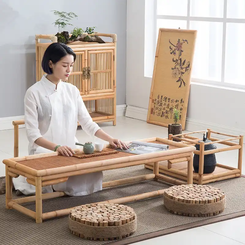Meditation Seat with Cushion Tatami Chair Floor Backrest Chair Home