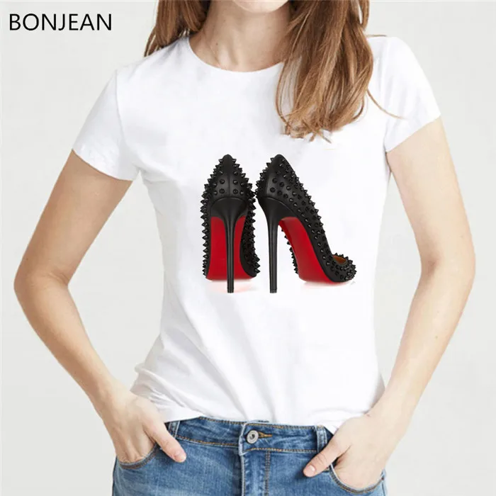 Новейшая модель; акварель обувь на высоком каблуке с принтом vogue футболка femme забавная футболка для женщин в стиле 90-х в стиле «хип-хоп», «панк» хипстерские в уличном стиле - Цвет: 42486