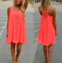 Sexy Women s Summer Formal Sleeveless Backless font b Dresses b font Casual Loose Beach Short