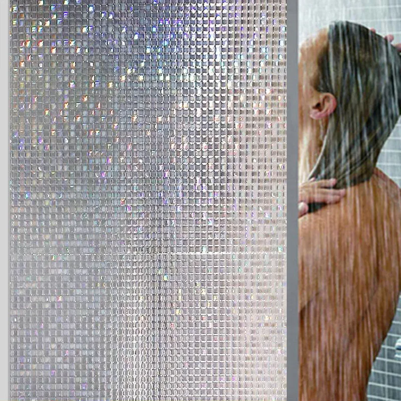 

XUNZHE 45cm*100cm 3D Three-Dimensional Mosaic Window Paper Stickers Scrub Stickers Toilet Opaque Bathroom Cellophane glass film