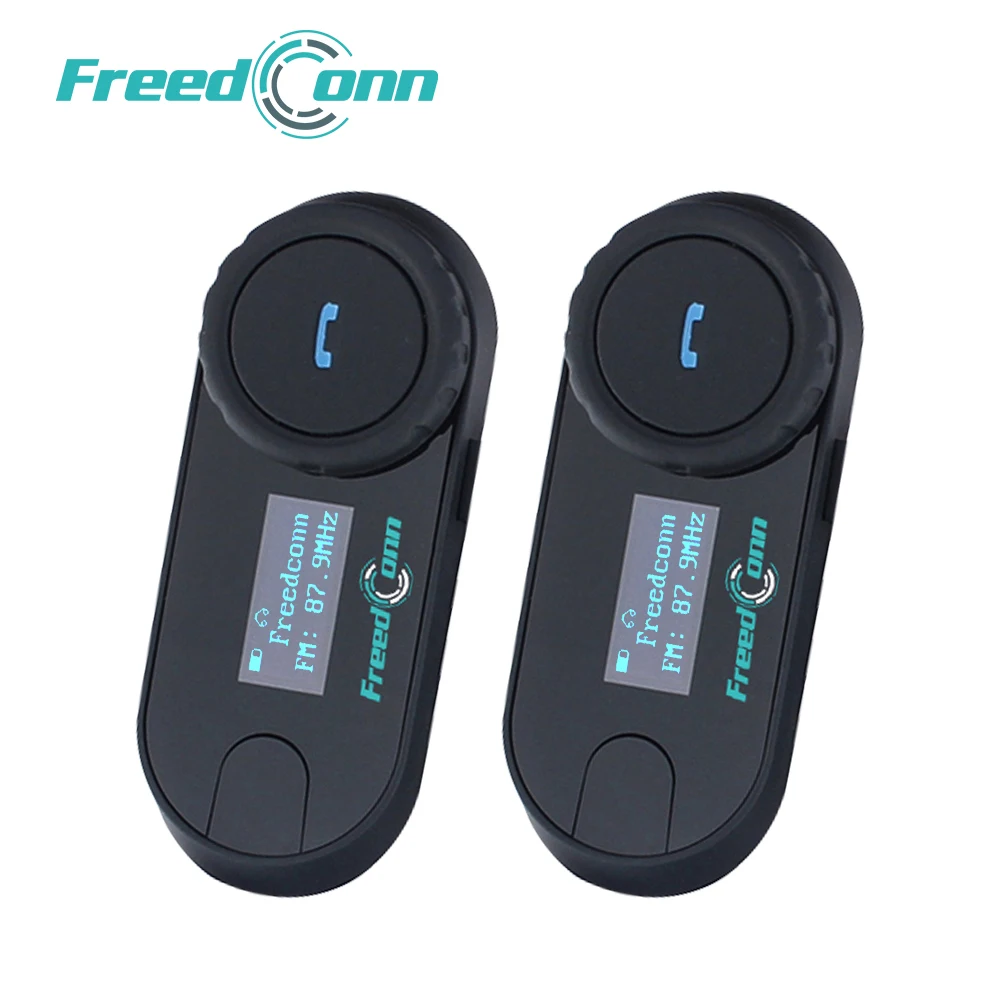 FreedConn 2 шт. TCOM-SC версия домофон BT Bluetooth мотоциклетный шлем гарнитура с fm-радио+ ЖК-экран