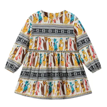 

Girls Dresses Autumn Long Sleeve Floral Party Girl Clothing Princess Dress Children Costume