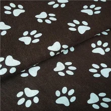 Принт лапа хлопковое белье ткань хлопок холст льняная ткань для ручной работы DIY квилтинг ремесла ткань