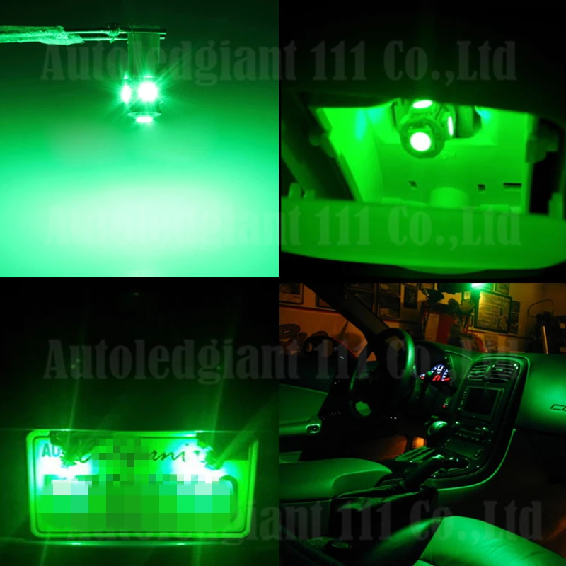 green license plate light