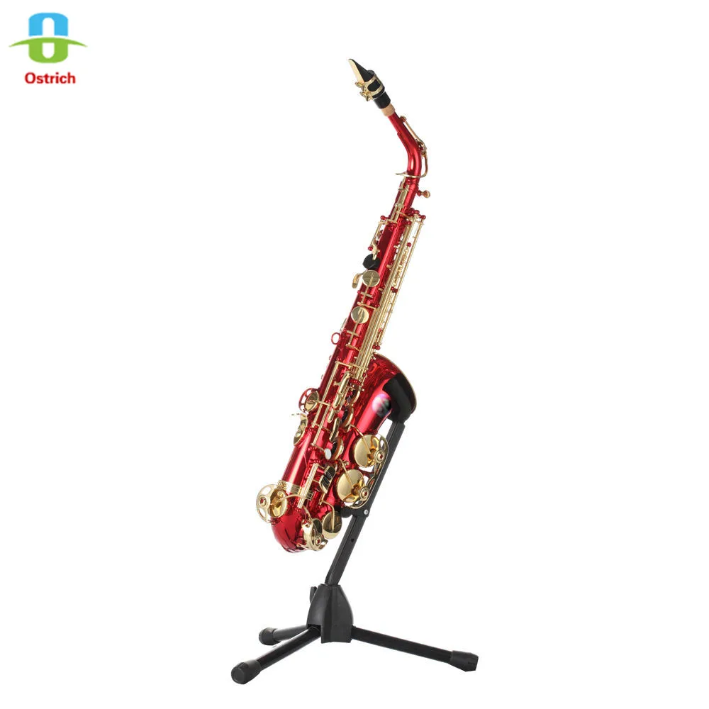 professional Alto Saxophone Yellow Brass Body and Red Lacquer finishin