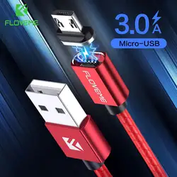 FLOVEME Магнитный Кабель Micro-USB для 3A Быстрая зарядка данных Магнитный зарядный кабель USB для samsung S7 S6 Xiaomi LG Microusb Кабели для мобильных телефонов