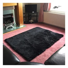 Горячие домашние коврики для гостиной, спальни, плюшевые коврики, черные 40*40 см