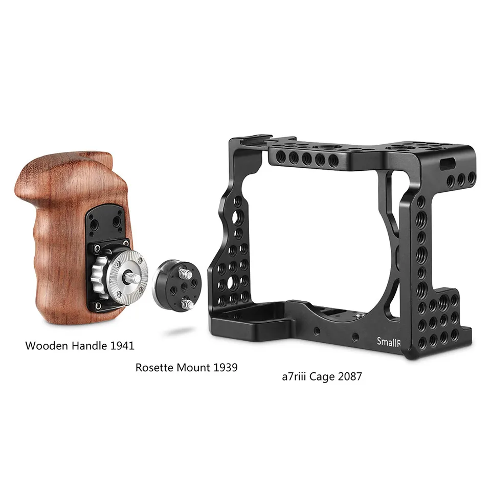 SmallRig для sony a7II/a7RII/a7SII клетка для камеры правая сторона деревянная ручка с розеткой ARRI для крепления на плечо поддержка Rig-1941