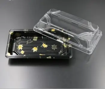 

200 sets Japanese-style Clear Plastic Lunch Box Dinnerware Boxes Disposable Food Container Sushi Box Take Away lin4936