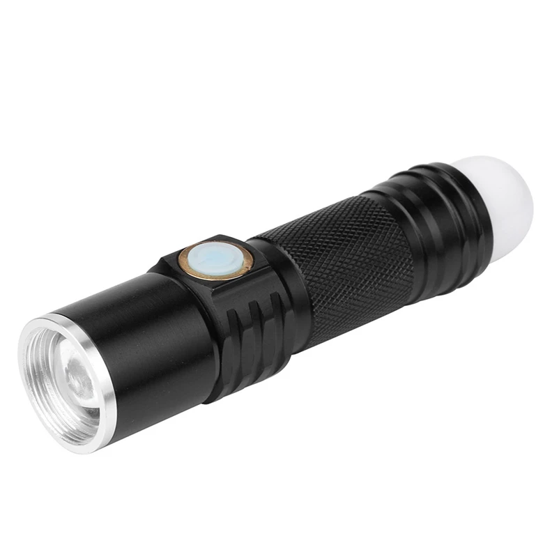 Clearance Freeshipping Mini Portable Flashlight LED Torch USB Rechargeable Flashlight 350LM Bicycle Light Whosesale #4MY02 5