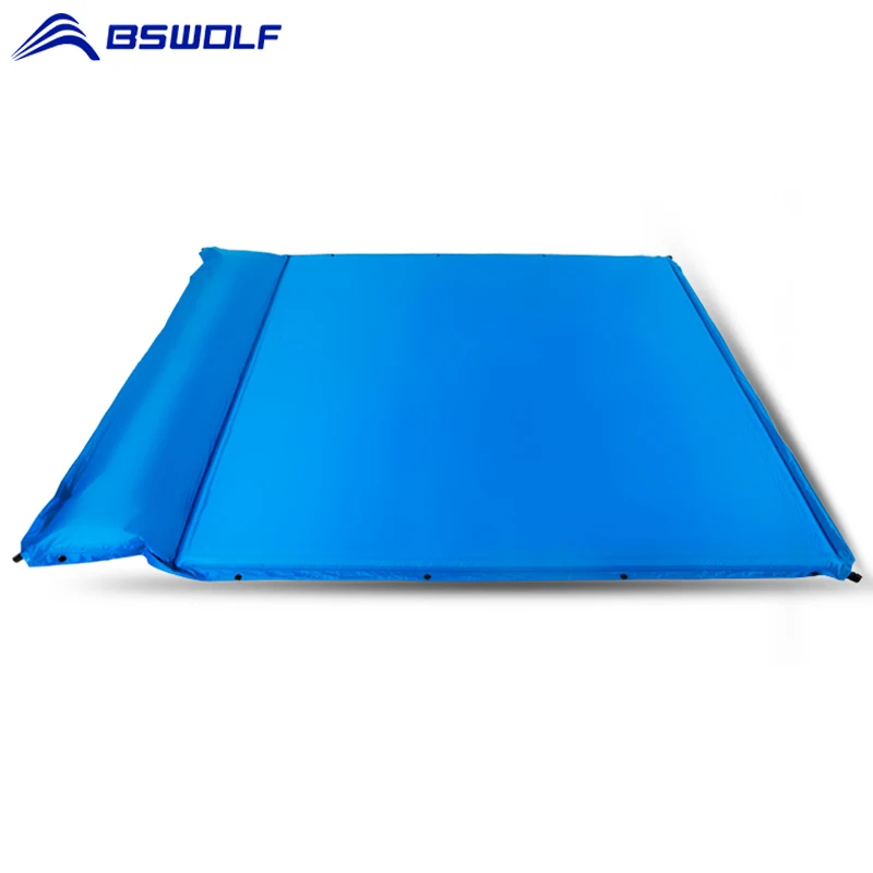 BSWolf في الهواء الطلق نفخ وسادة النوم فراش مع وسادة خيمة نفخ التخييم الحصير سادة سميكة 3 سنتيمتر لينة سرير هوائي