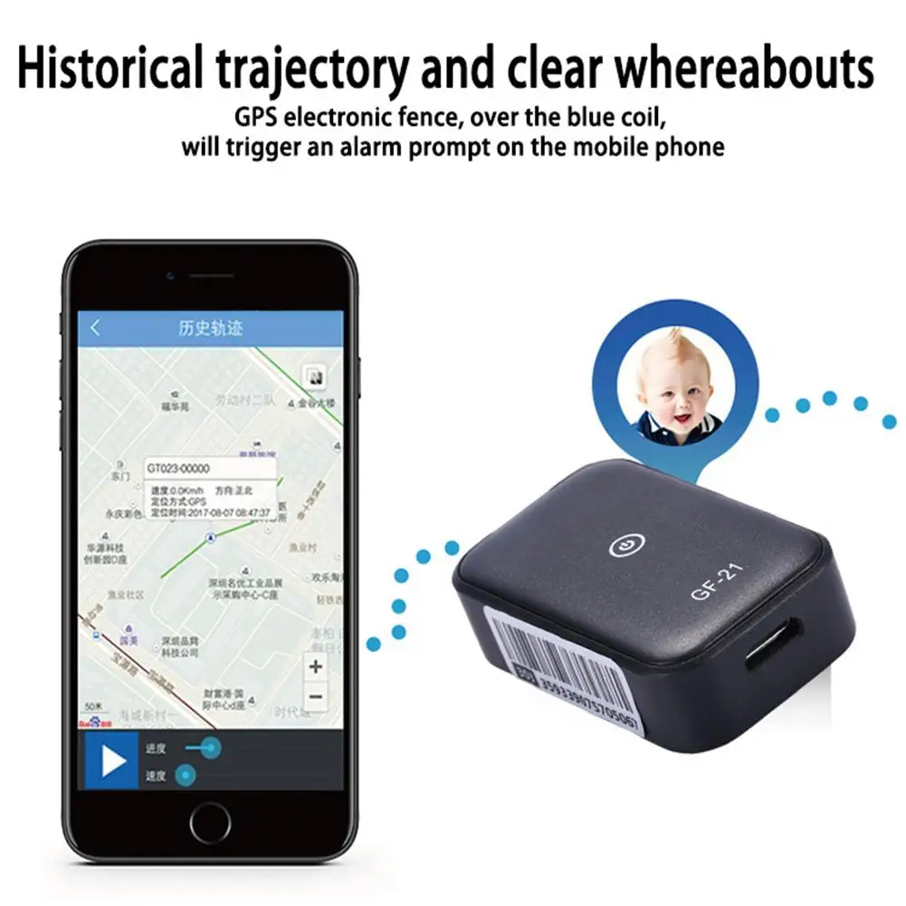 GF 21 мини GPS трекер с управлением через приложение устройство защиты от кражи