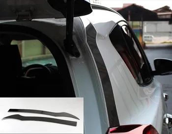 

For Toyota RAV4 2014 2015 2016 2017 2018 Chrome Rear Window Spoiler Side Bevel Trim Cover Pillar Post Garnish Molding Accent