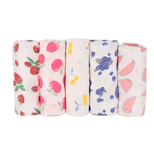 Детское бамбуковое одеяло пеленание ребенка с фруктовым принтом младенец для младенцев муслин бамбуковое хлопковое постельное белье новорожденных банное полотенце чехол для коляски