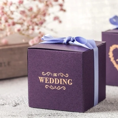 Новое поступление, роскошная Свадебная коробка для конфет с лентами, Подарочная коробка, сувениры, чехлы для сахара, вечерние принадлежности, декор casamento - Цвет: 3