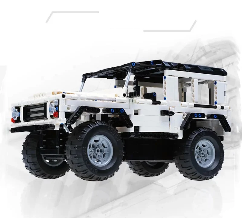 Дешево AIBOULLY C51004 Technic серия 553 шт. Defender Радиоуправляемая машина внедорожник DIY конструктор автомобиль кирпичные игрушки для детей