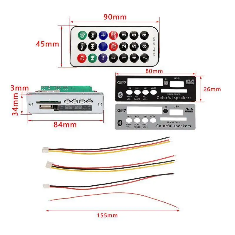 12 В Bluetooth MP3 WMA декодер плата модуль авто mp3 плеер ИК пульт дистанционного управления USB/SD/Aux радио для автомобиля mp3 плеер Bluetooth Voiture