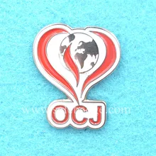 Изготовленный На Заказ Глобальный OCJ Сердце Форма Мягкий значок с эмалью OEM обслуживание