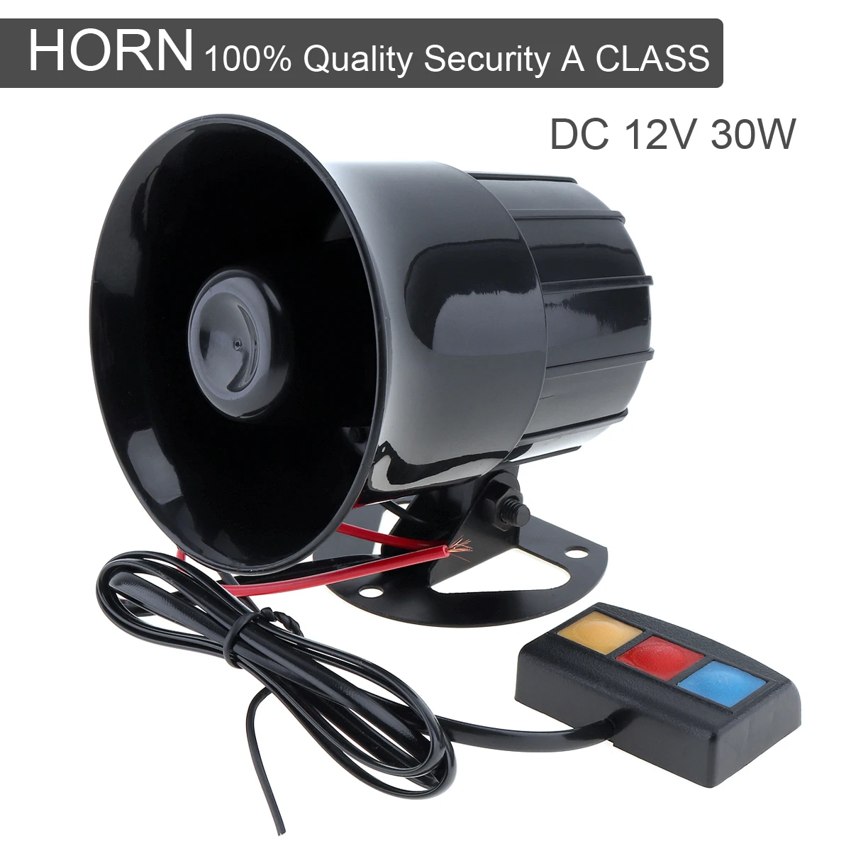 Durable 30W 12V 105db 3 Sound Speaker Loud Siren Car Electric Horn 105db With MIC for Car / Motorcycle