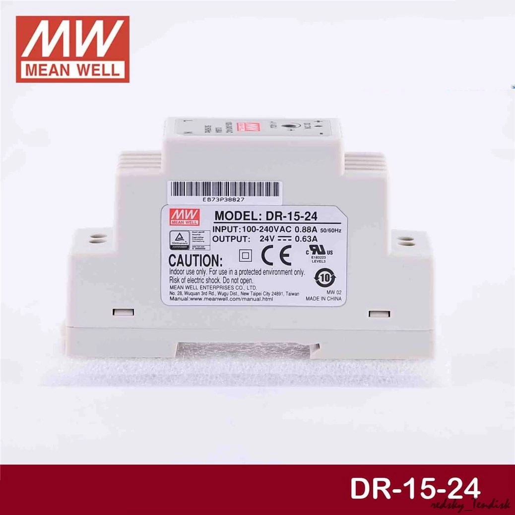 Fonte de Alimentação Constante Meanwell Industrial Din Trilho Hdr-15-24v - 5 12 48 0.32 0.63a 1a 1.25a 2.4a Fina Alta Eficiência dr Mdr 15 w 6 Cheap Fonte de alimentação de comutação