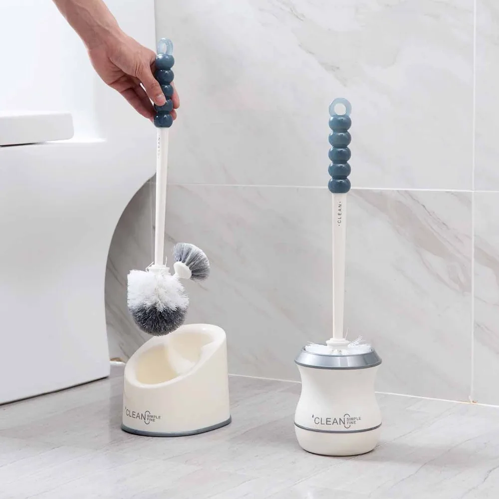 

OTHERHOUSE Creative Toilet Brush Set Toilet Cleaning Brush With Holder Bathroom Corner Brush Hotel Scrubber Cleaning Tools