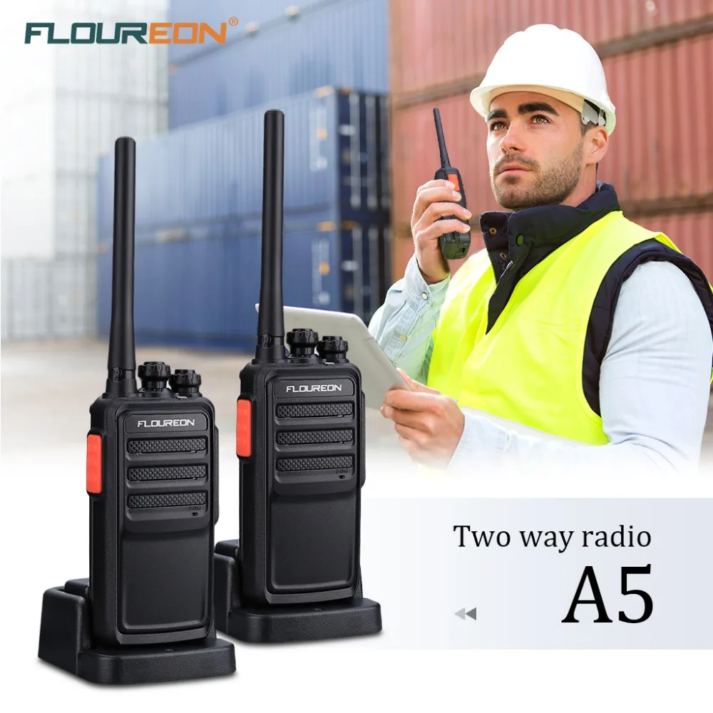 Floureon A5 16CH waklie talkie без лицензии PMR 446MHZ 2-Way радио литий-ионная аккумуляторная батарея 12 км Interphone EU