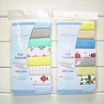 

8Pc Baby Infant Newborn Towel Washcloth Bathing Feeding Wipe baby handkerchief face small towels