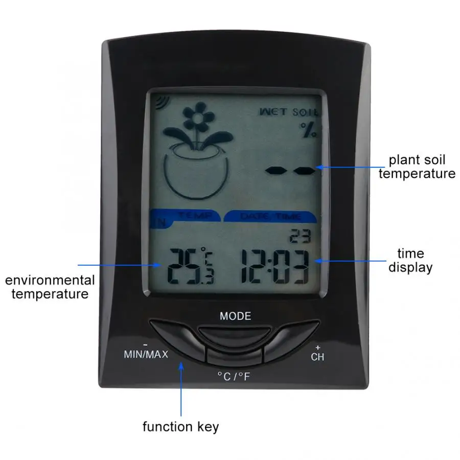 Измеритель влажности почвы грунт для растений датчик влажности с ЖК-дисплеем аккуратный