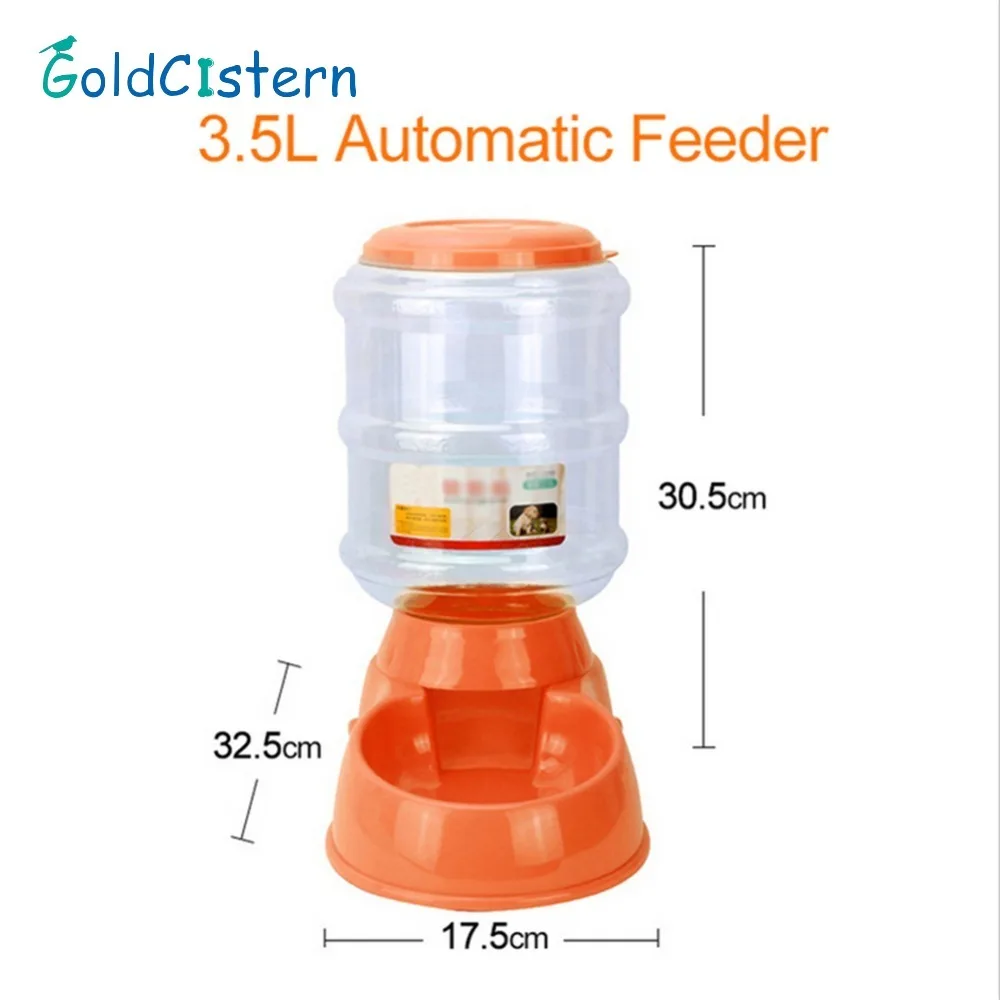 3.5L Large Automatic Pet Feeder For Cats Dogs Plastic Dog Food Bowl