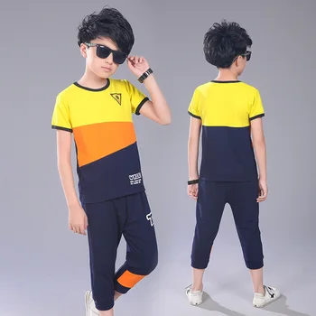 Boys Clothes Kid Boy Clothing Set Summer Children Toddler Outfits T-shirt + Pants 4 5 6 7 8 9 10 11 12 13 Years 3