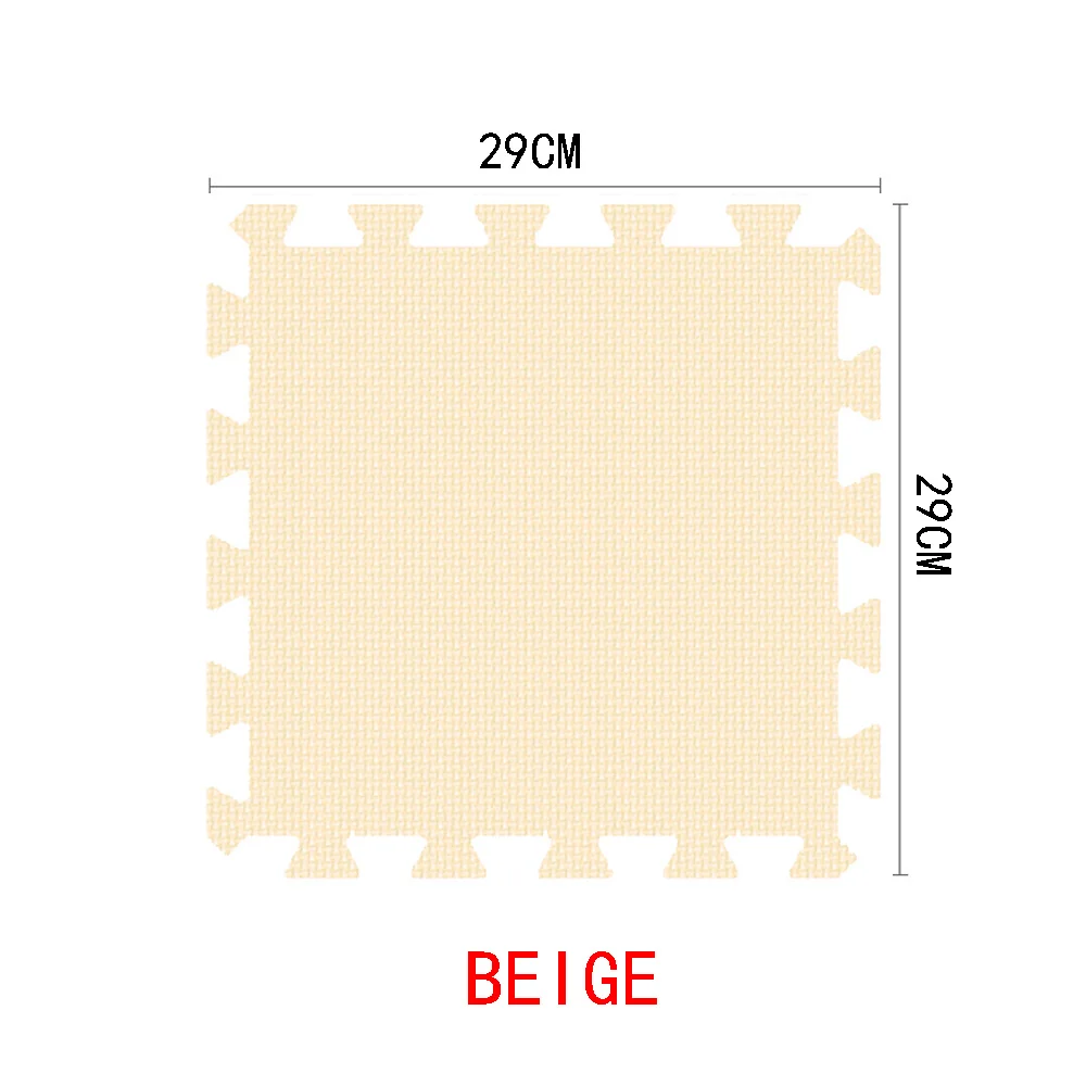Детский коврик-пазл из пенополистирола EVA 18, 24or36/Лот, блокирующая плитка для упражнений, напольный ковер для детей, 29x29 см, толщина каждого спортивного зала 8 см - Цвет: beige