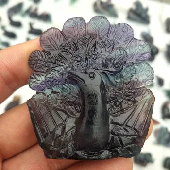 

Natural color fluorite malachite carving as a gift for home decoration