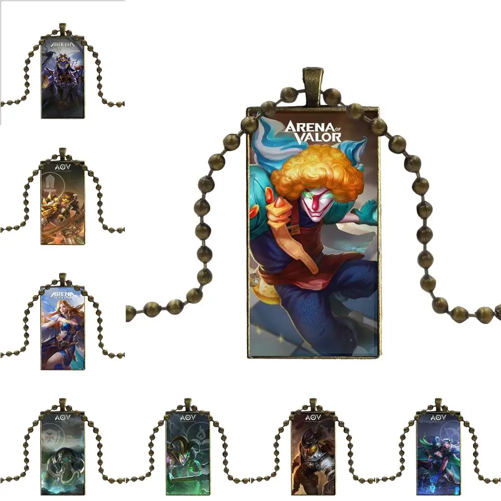 

For Women Jewellery Brand Bronze Color Jewelry Fashion Statement Necklace Glass Necklaces Pendants Arena Of Valor Aov
